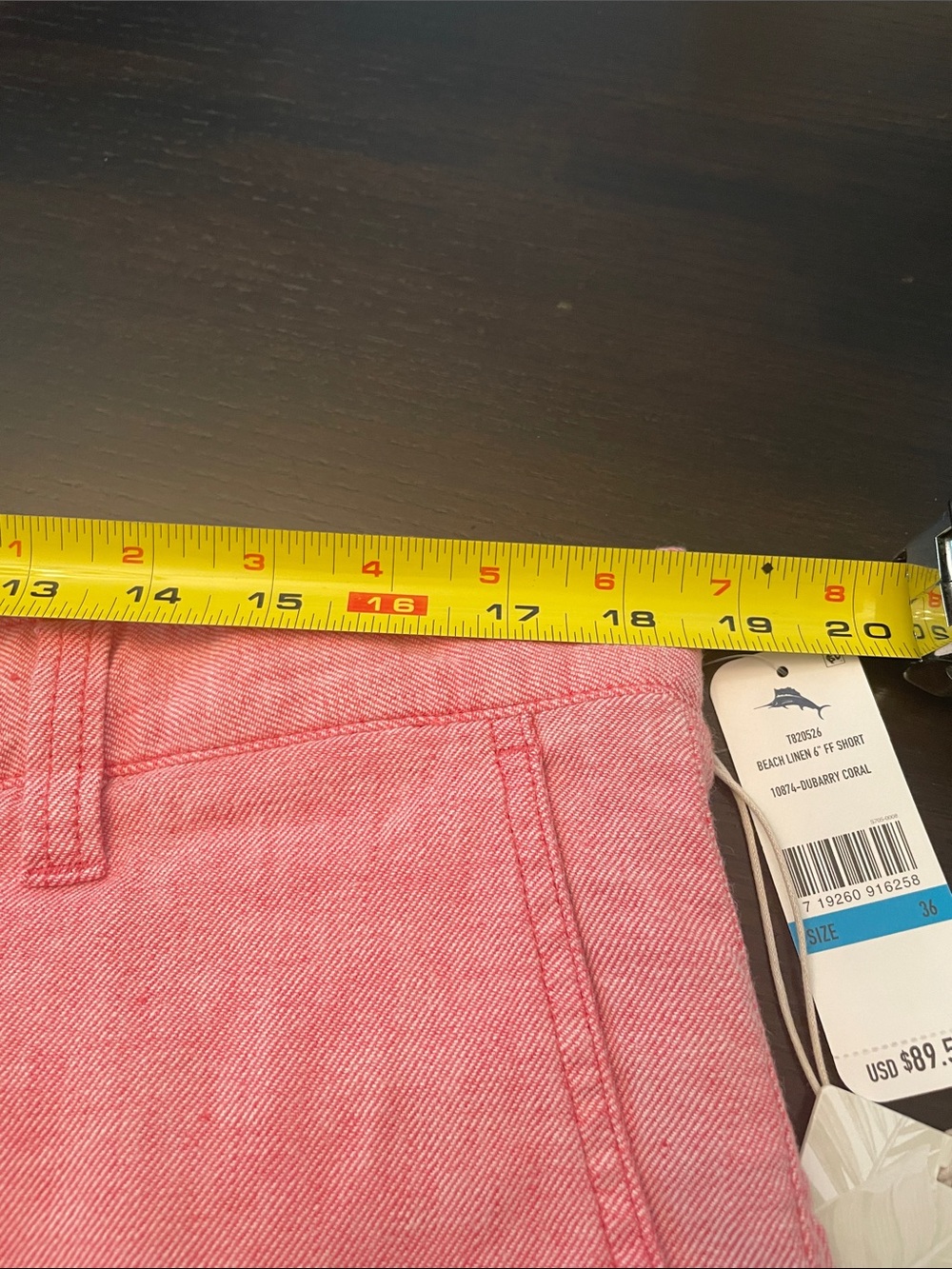 Tommy Bahama NWT Coral Linen-Blend Shorts - Picture 4 of 9